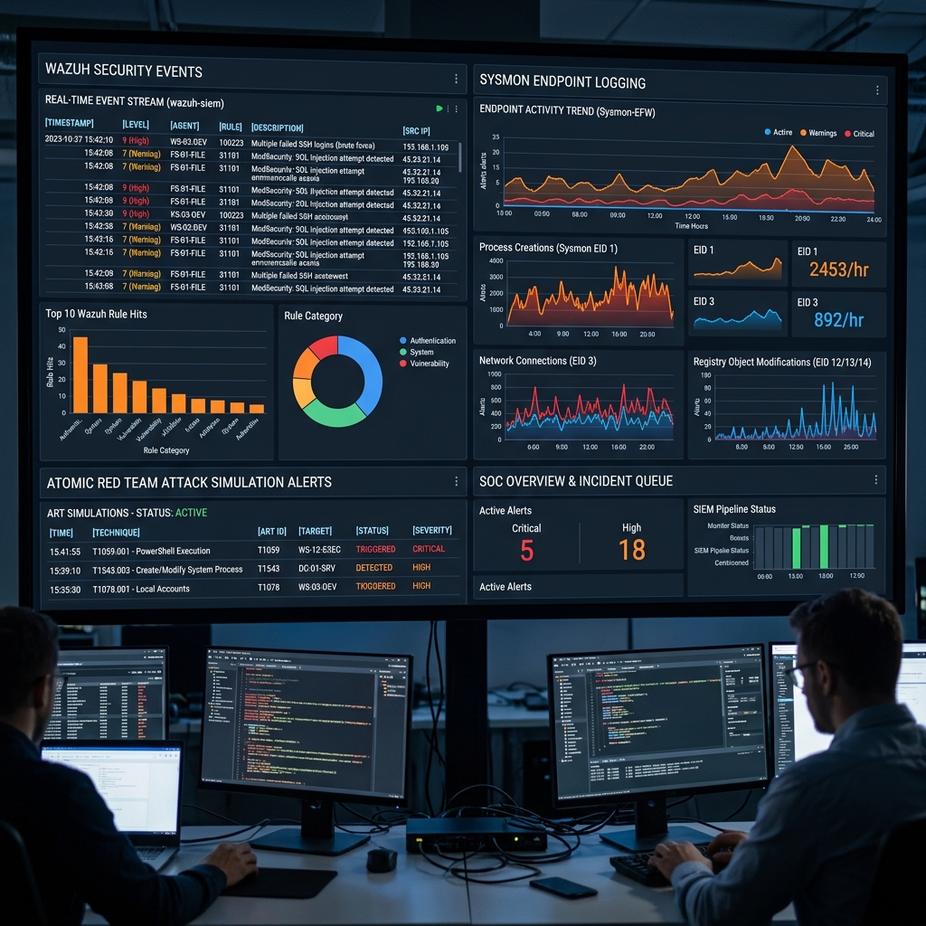SIEM Detection Lab Wazuh Sysmon